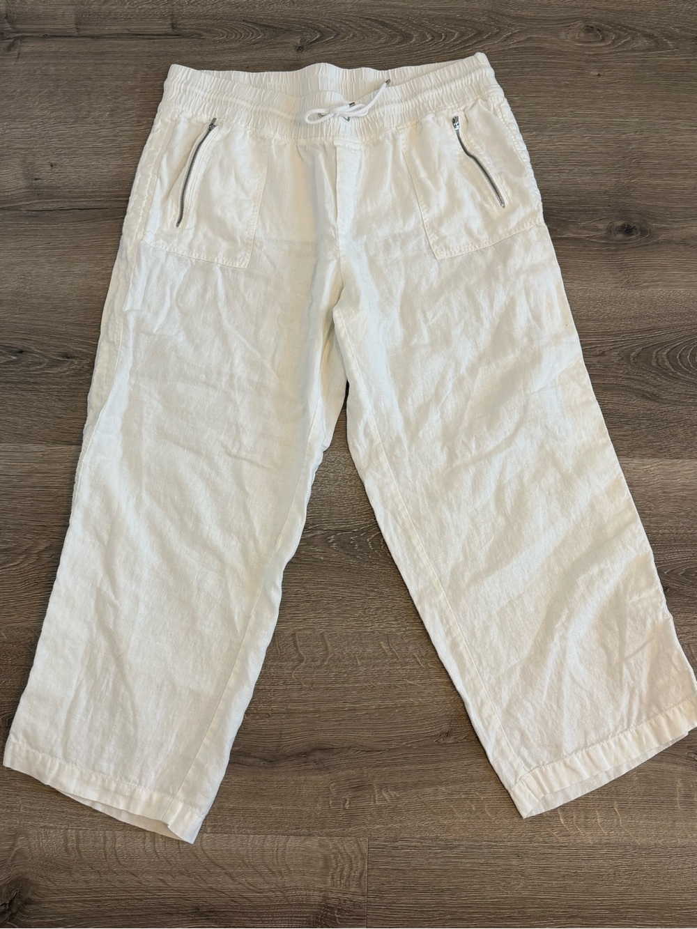 Athlete Cabo Linen Wide Leg Pants Size 18 White